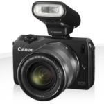 EOS-M_FSL_w_EF-M_18-55mm_IS_STM_w_SPEEDLITE_90EX_black_Angle6 EOS-M_FSL_w_EF-M_18-55mm_IS_STM_w_SPEEDLITE_90EX_black_Angle6