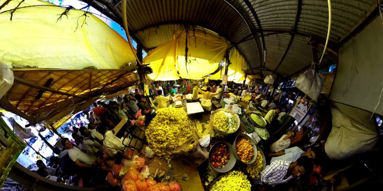 Marché aux fleurs de Tamil Nadu, Inde © Fisheye VR