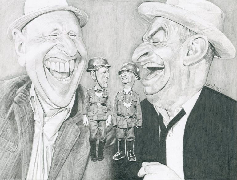 Caricature_La grande vadrouille_666_© Charles Da Costa © Courtesy Millon_Lense