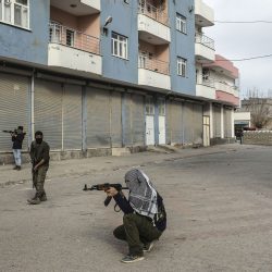 Following the offensive of the jihadist Islamic State organisation and the siege of Iraq's second largest city, Mosul, on the 10th of June 2014, as well as self-proclaimed Caliph, Abu Baker Al Baghdadi's declaration of the Caliphate, which spreads across Syria and Iraq and is ruled by a rigorous and extremist vision of the Islamic law, Kurdish fighters from Iraq, Syria and Turkey have risen against them.In seized territory all over Iraq and Syria, as is the case with Sinjar in the Iraqi Ninivah province, ISIS have captured, enslaved and committed mass murders against minorities like Yazidis, Kurds, or Shia Muslims.Since then, Kurdish fighters from the Turkish outlawed Kurdistan Workers' Party (PKK), and Peshmergas (i.e. the ones who face death) in Iraq, have become the main force fighting the jihadists in northern Syria and northern Iraq, winning successive, important battles and acquiring territories, subsequently making the self-declared Jihadist Caliphate weaker by the day.Nestled between Empires and surrounded by conquerors, Kurdish people inhabiting the Kurdistan regions in Turkey, Iraq, Syria, as well as Iran,  have been envisioning the creation of an Independent State for a hundred years, and for the first time, today, they feel closer to realising their dream. The pictures of this on-going documentary project are being taken in Iraq, Syria, and Turkey, as of August 2014.Following the offensive of the jihadist Islamic State organisation and the siege of Iraq's second largest city, Mosul, on the 10th of June 2014, as well as self-proclaimed Caliph, Abu Baker Al Baghdadi's declaration of the Caliphate, which spreads across Syria and Iraq and is ruled by a rigorous and extremist vision of the Islamic law, Kurdish fighters from Iraq, Syria and Turkey have risen against them.In seized territory all over Iraq and Syria, as is the case with Sinjar in the Iraqi Ninivah province, ISIS have captured, enslaved and committed mass murders against minorities like Yazidis, Kurds, or Shia Muslims.Since then, Kurdish fighters from the Turkish outlawed Kurdistan Workers' Party (PKK), and Peshmergas (i.e. the ones who face death) in Iraq, have become the main force fighting the jihadists in northern Syria and northern Iraq, winning successive, important battles and acquiring territories, subsequently making the self-declared Jihadist Caliphate weaker by the day.Nestled between Empires and surrounded by conquerors, Kurdish people inhabiting the Kurdistan regions in Turkey, Iraq, Syria, as well as Iran,  have been envisioning the creation of an Independent State for a hundred years, and for the first time, today, they feel closer to realising their dream. The pictures of this on-going documentary project are being taken in Iraq, Syria, and Turkey, as of August 2014.