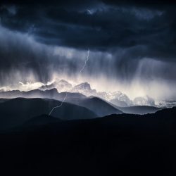 Storm above the Triglav mountain