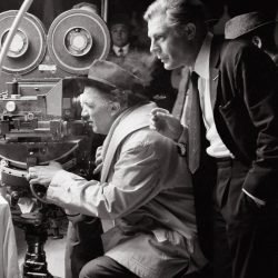 Federico Fellini et Marcello Mastroianni, Rome, 7 juin 1962