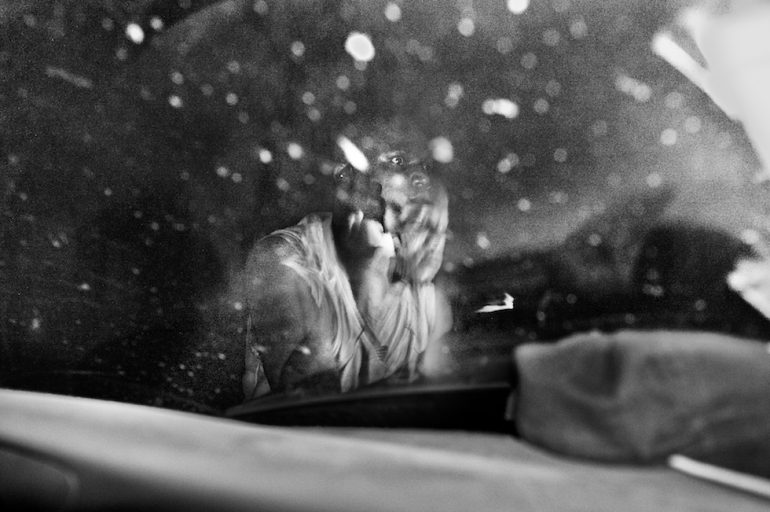 Driving through the Congo at night