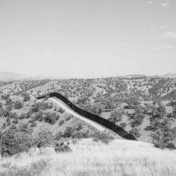 The wall dividing the US and Mexico near Nogales.  Arizona.  May, 2017.
