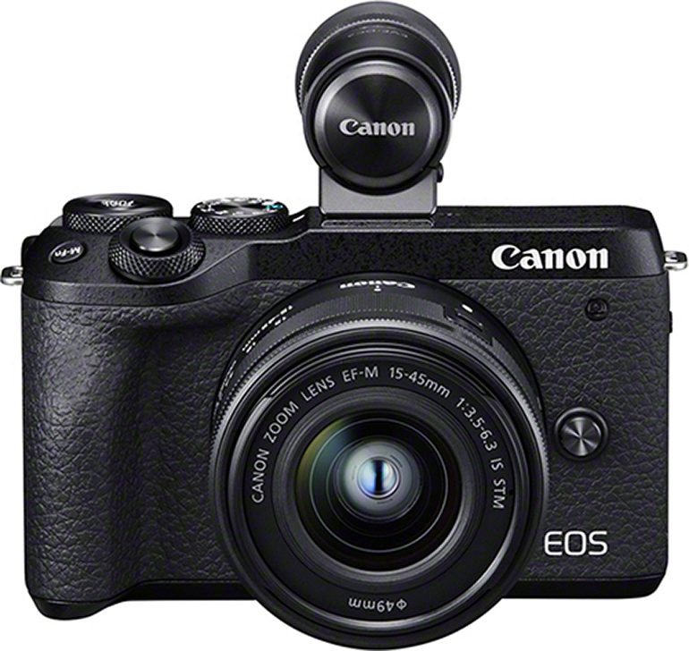 BK_FrontSlantDown_EF-M15-45mm1.3.5-6.3ISSTMwithEVF-DC2(BK)