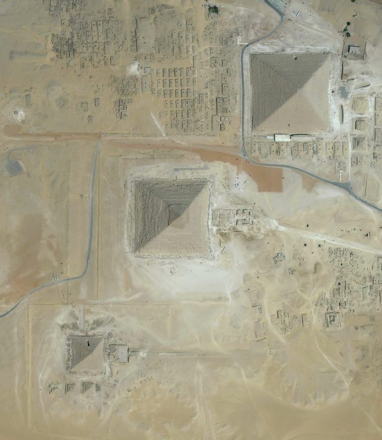 UNESCO-heritage-sites-overhead-Great-Pyramids-of-Giza