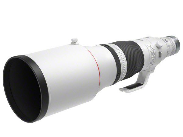 RF600mm F4 L IS USM_Front Slant_with hood