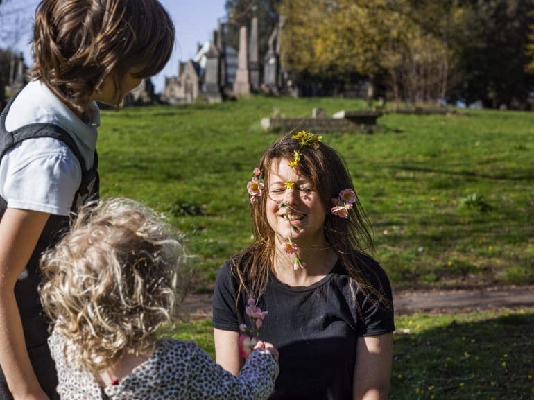 Gemma with Freya and Elsie, Holding the Baby, courtesy of Polly Braden