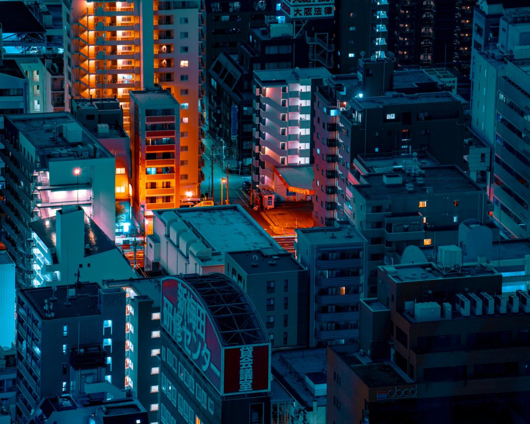 Sur les toits d’Osaka