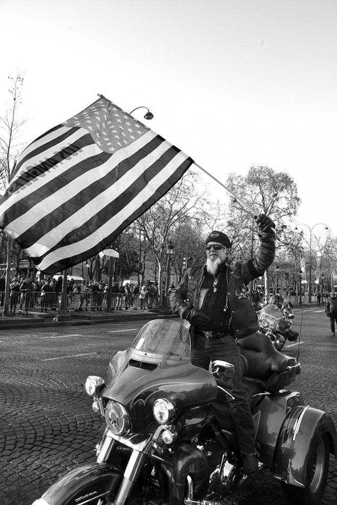 L'hommage des motard à Johnny