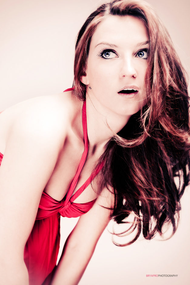 Red Dress Fashion Portrait