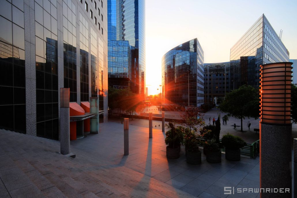 Couché de soleil sur la Défense
