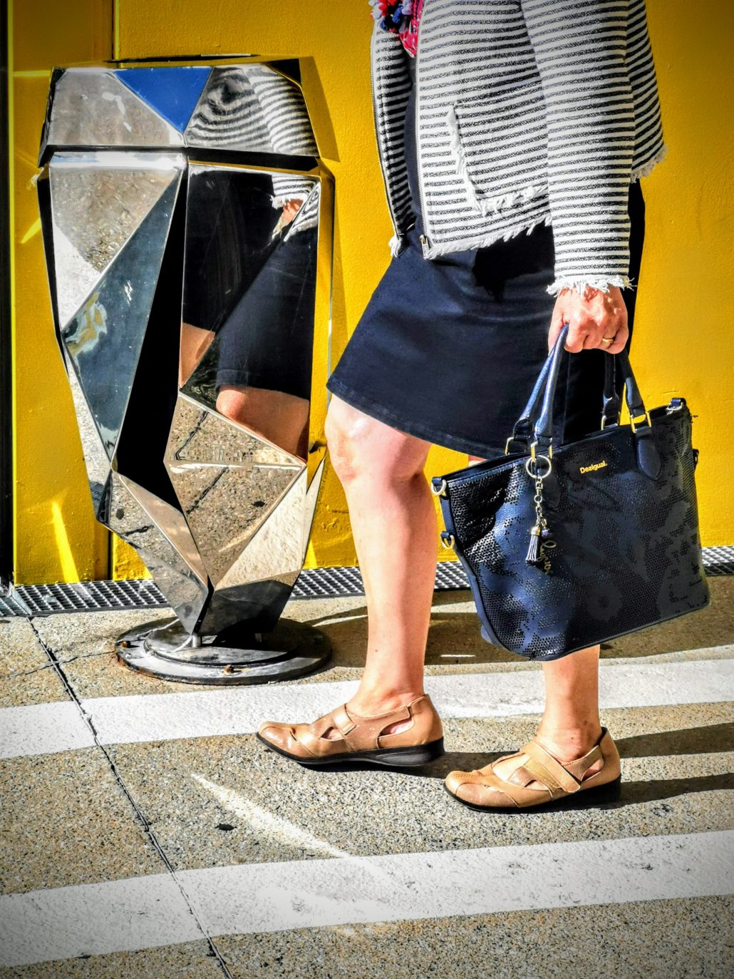 La dame et la poubelle