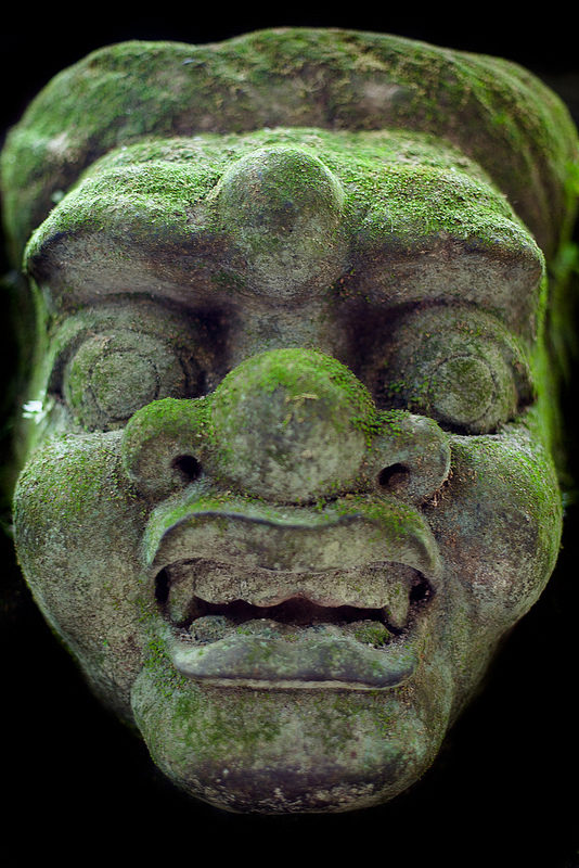 Stone head, Bali, Indonesia