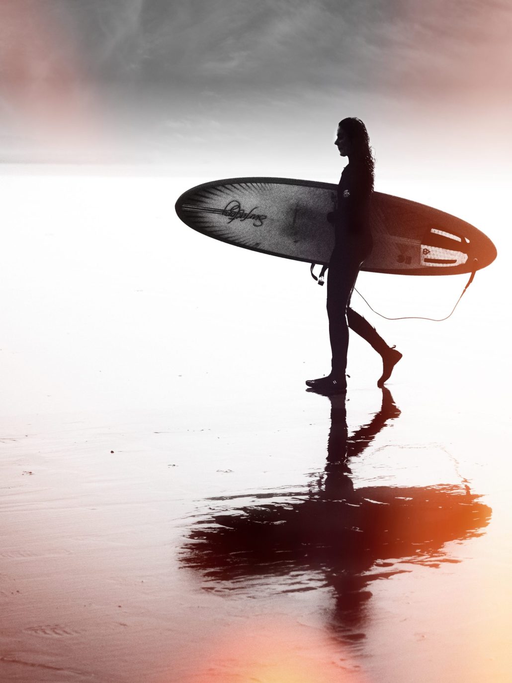 Silhouette surfeuse