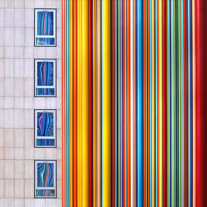 J'aime la couleur Arc en ciel mural + reflets