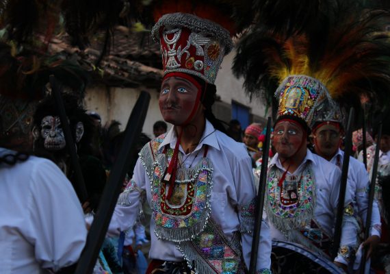 Fête religieuse, Pisac, Pérou.