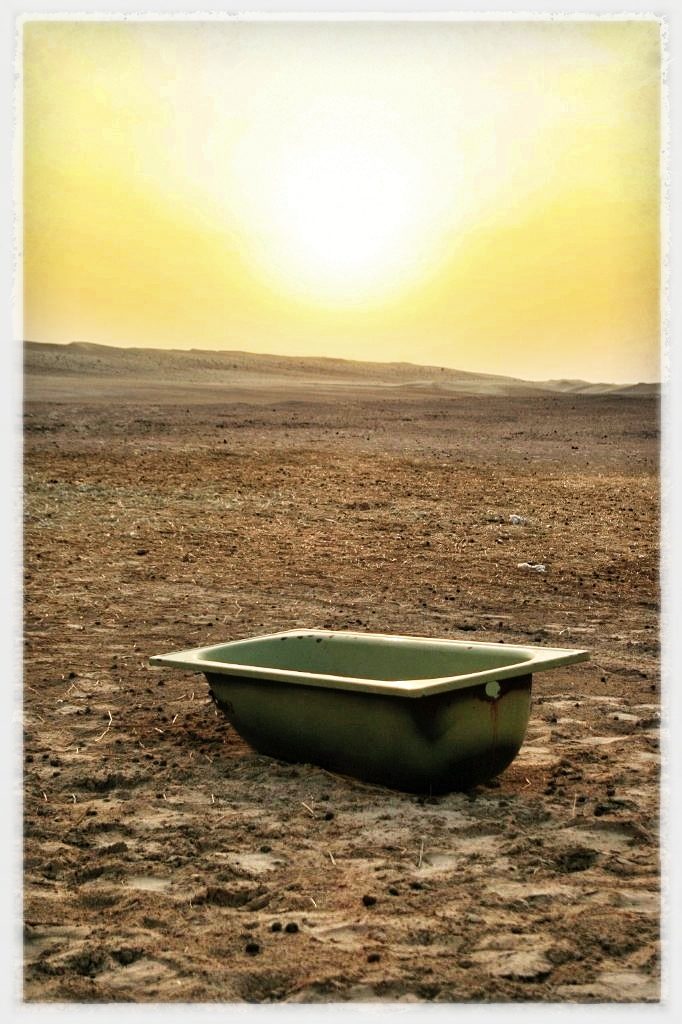 Bath in a desert