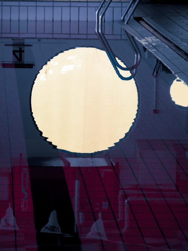 Moon in a swimming pool