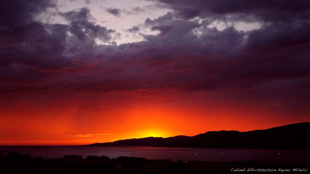 Coucher de Soleil dans le Valinco à Propriano en Corse du Sud