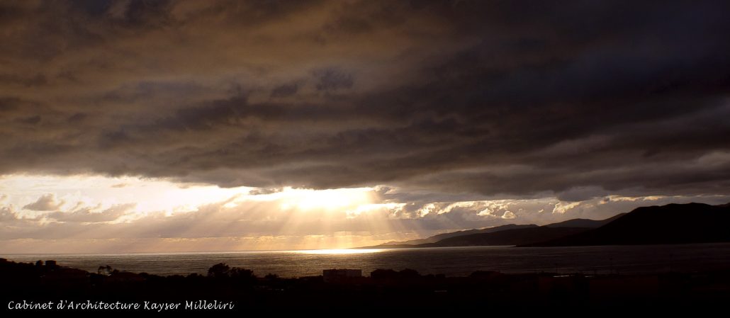 Coucher de Soleil dans le Valinco à Propriano en Corse du Sud