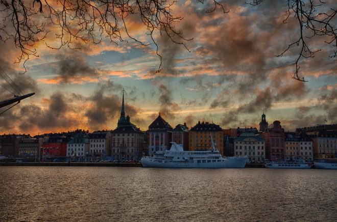 Couché de soleil sur Stockholm