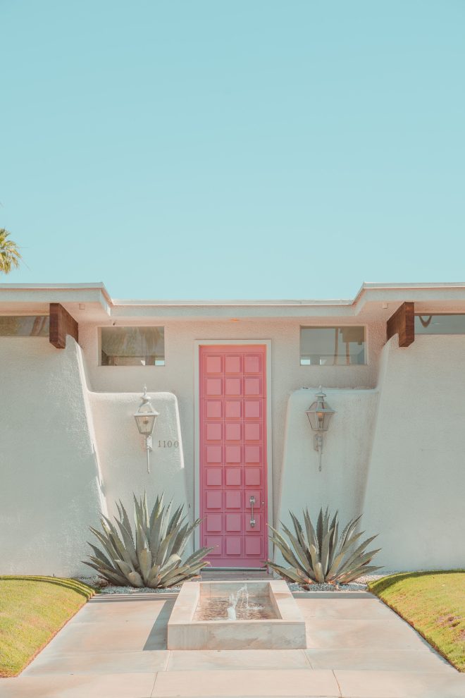 The Pink door in Palm Springs