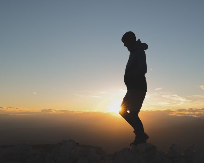 Walking down the street