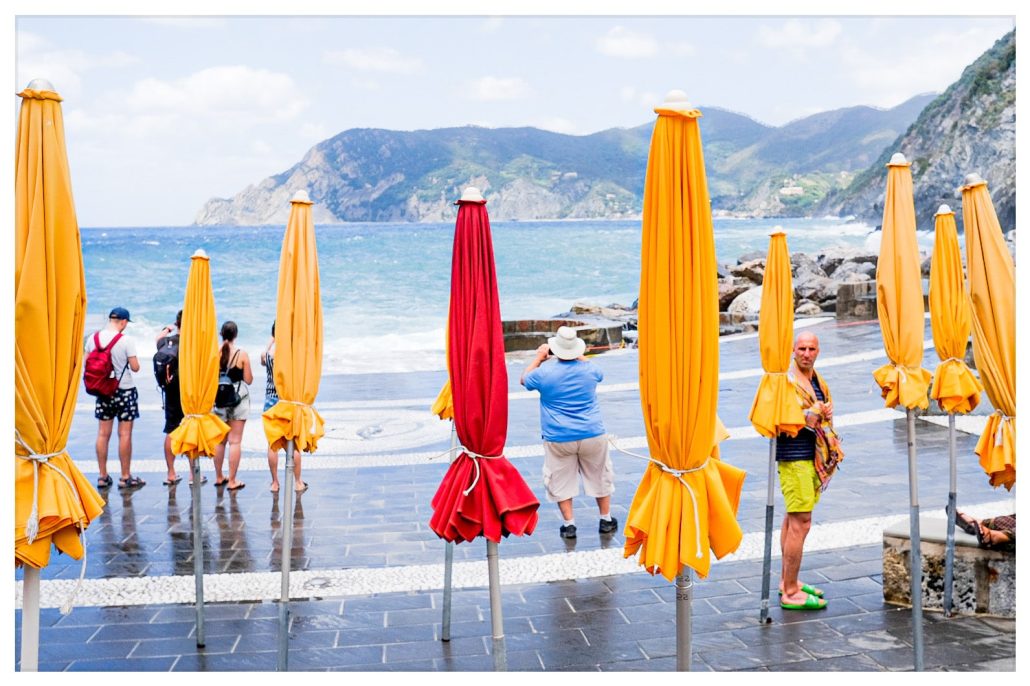 Beach umbrella waiting the sun