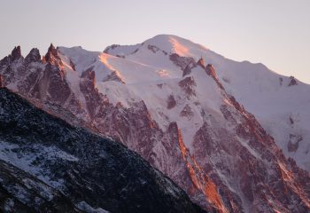 coucher de soleil sur le Mont Blanc