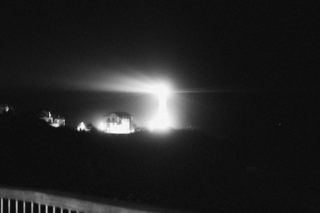 Phare de Biarrtiz la nuit