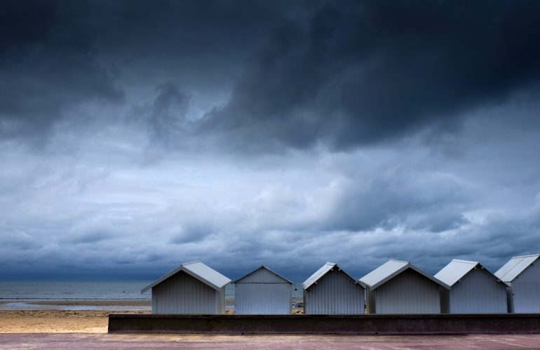 Les cabines de plage en septembre