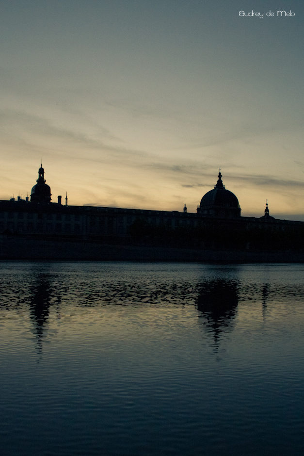 Vue des berges du Rhône