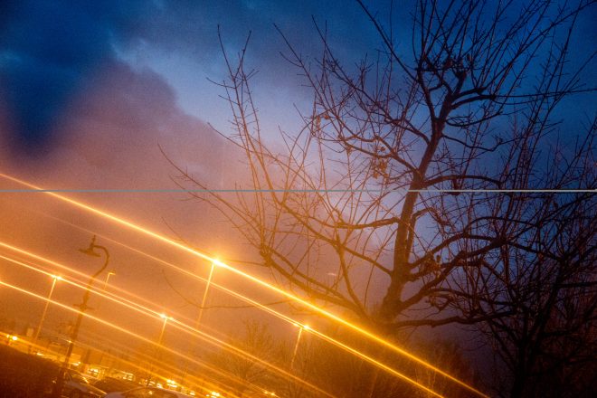 Lumières d'automne à l'heure bleue