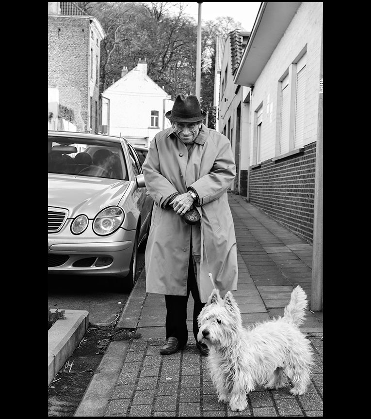 The old gentleman and his friend the dog