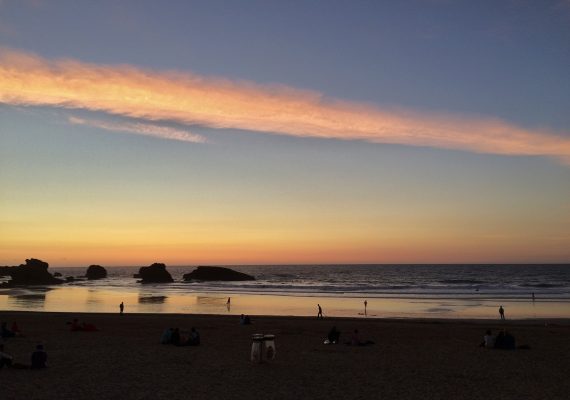Coucher de soleil sur Biarritz
