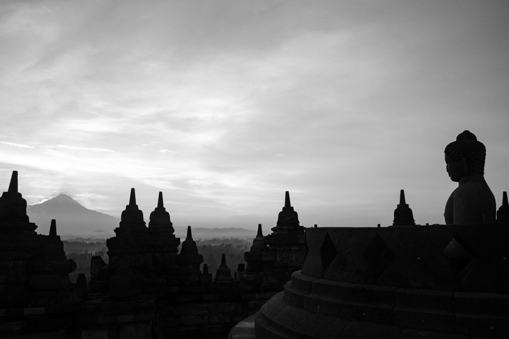 Borobudur, lumière matinale